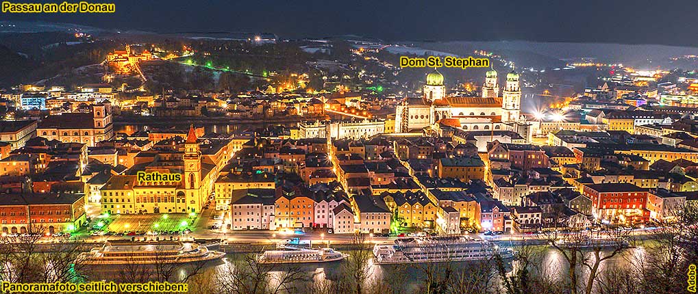 Weihnachtsmarkt-Reisen Passau an der Donau 2023 2024 in Bayern, Passauer Christkindlmarkt vor dem Dom St. Stephan