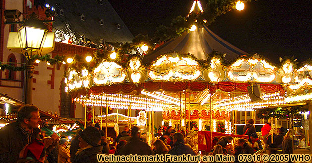 Weihnachtsmarkt-Reisen Frankfurt Main 2024 2025 Hessen. Frankfurter Weihnachtsmrkte am Rmer und Rmerberg, an der Paulskirche und am Flughafen.