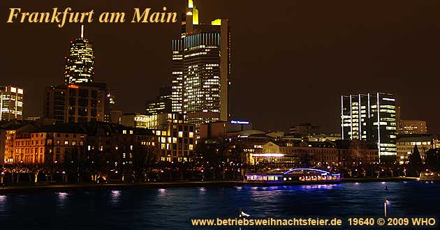 Betriebsweihnachtsfeier Schiff Frankfurt am Main Weihnachtsfeiern Buffet Schifffahrt Firmenweihnachtsfeier Mainschifffahrt