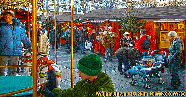 Weihnachtsmarkt-Reisen Köln Rhein, 5 Kölner Weihnachtsmärkte 2022 2023, NRW: Hafen-Weihnachtsmarkt am Schokoladenmuseum, am Dom, auf Altermarkt mit Heumarkt, Neumarkt und Rudolfplatz.