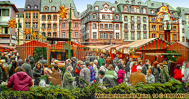 Weihnachtsmarkt-Reisen Mainz Rhein 2023 2024, Rheinland-Pfalz. Weihnachtsmärkte am Mainzer Dom. Advent-Termine im November und Dezember an Adventswochenenden mit Programm.