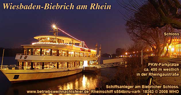 Betriebsweihnachtsfeier 2023 2024 Schifffahrten in Mainz und Wiesbaden-Biebrich Weihnachtsfeier Rhein Oberrhein